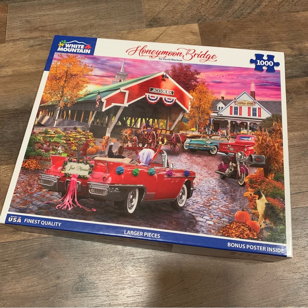 Honeymoon bridge white mountain 1,000 piece puzzle